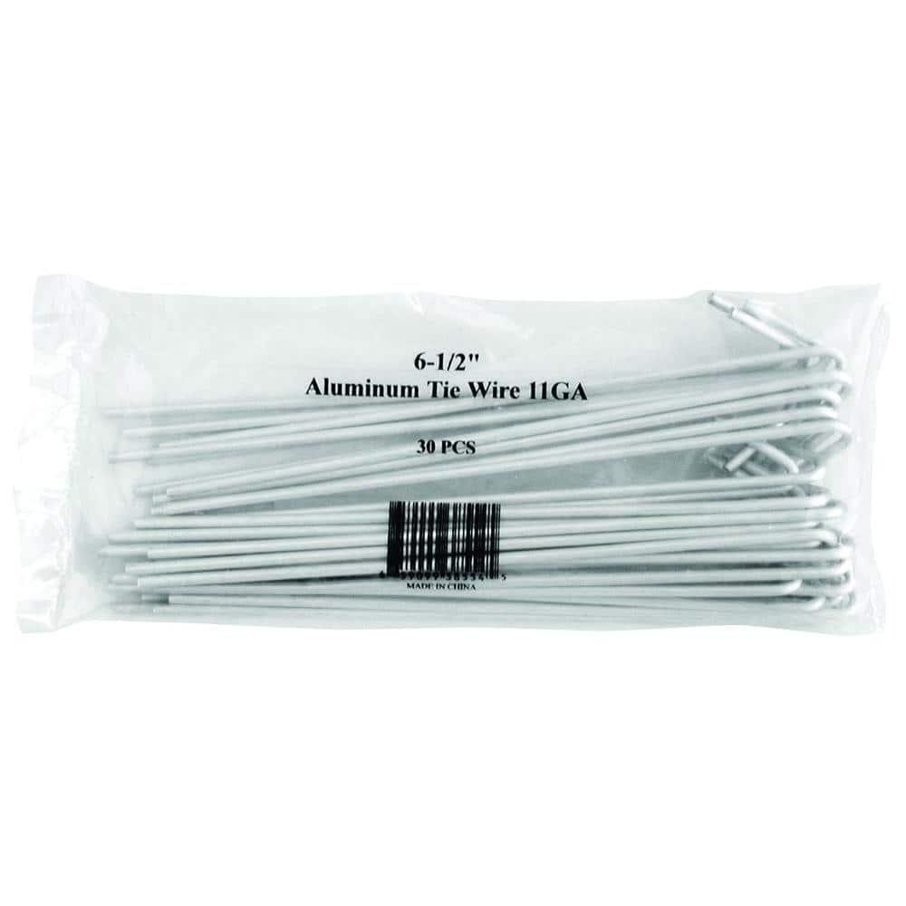 midwest air technologies 328554b 30 Pack, 6-1/2", 11 Gauge, Aluminum Fence Tie Wires
