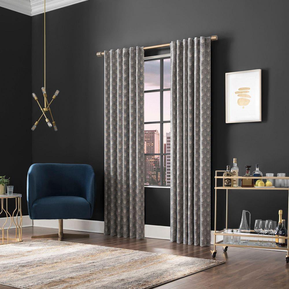 Scott Living Montauk Art Deco 100% Blackout Back Tab Curtain Panel & Reviews | Wayfair