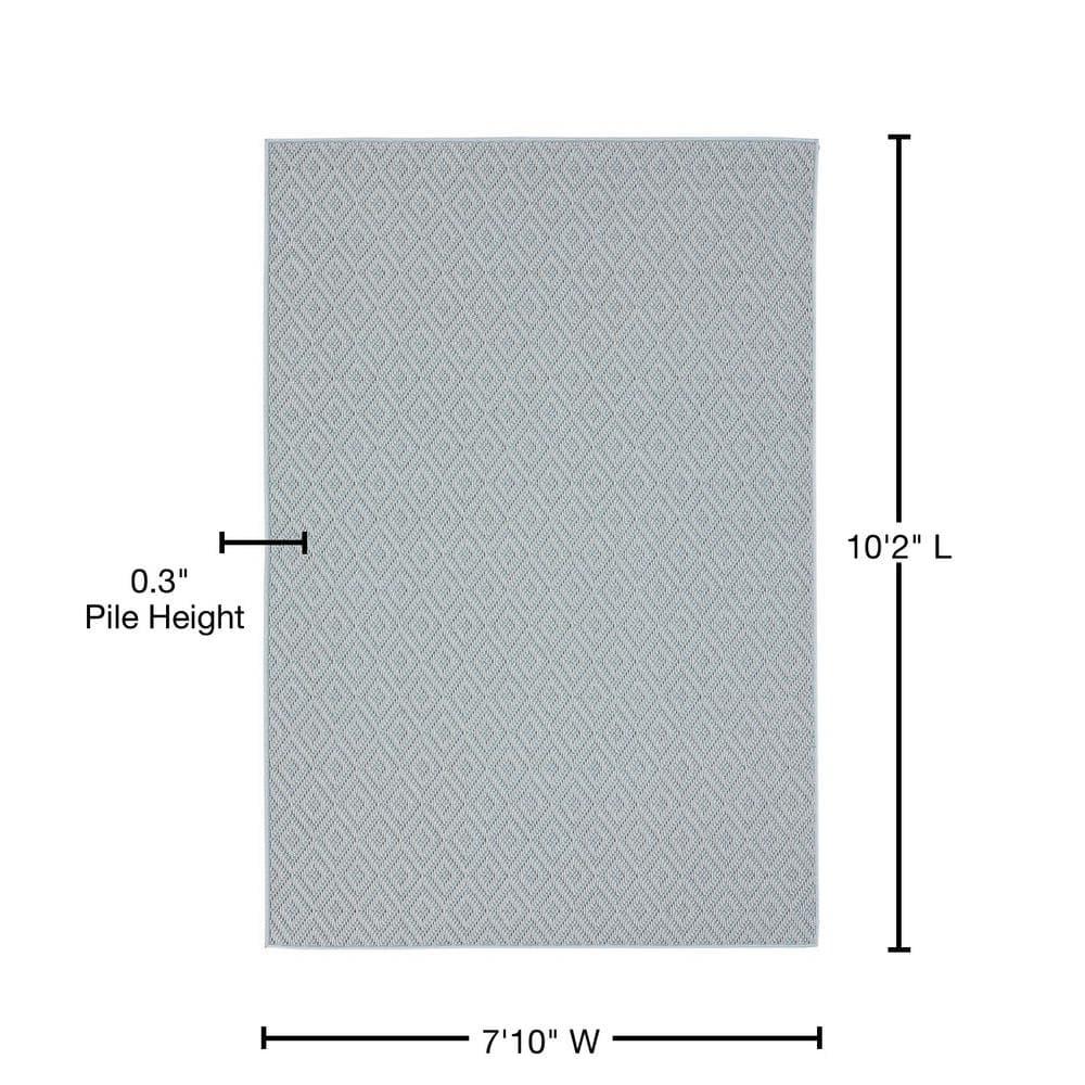 7'10" x 10'2" Tripoli Lydia Indoor/Outdoor Rug Blue/Cream - Home Dynamix: UV & Stain Resistant, Woven