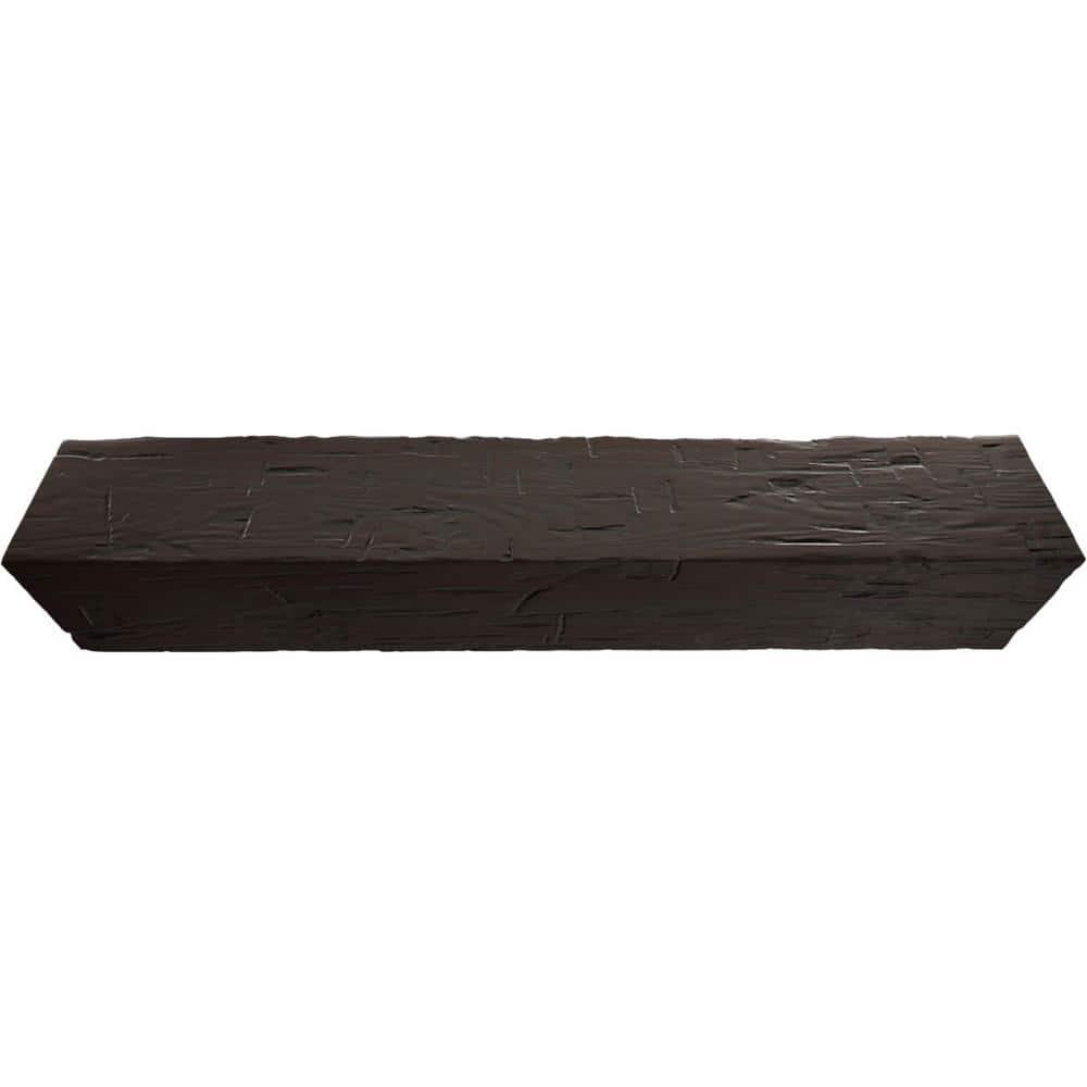 10"W x 10"H x 10'L 3-Sided (U-beam) Hand Hewn Endurathane Faux Wood Ceiling Beam, Premium Cherry