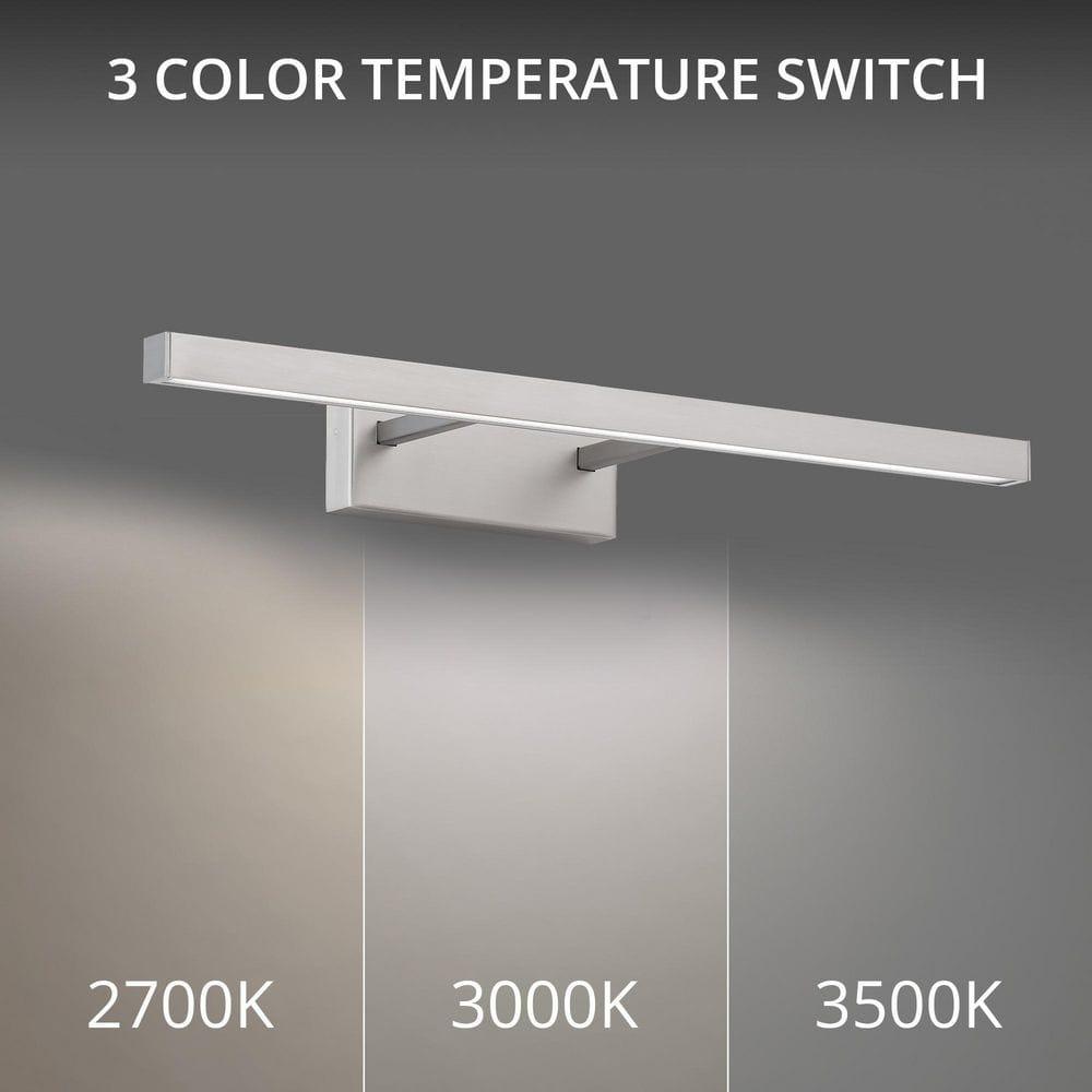 Parallax 24" Brushed Nickel LED Bath Bar with Dimmable Light