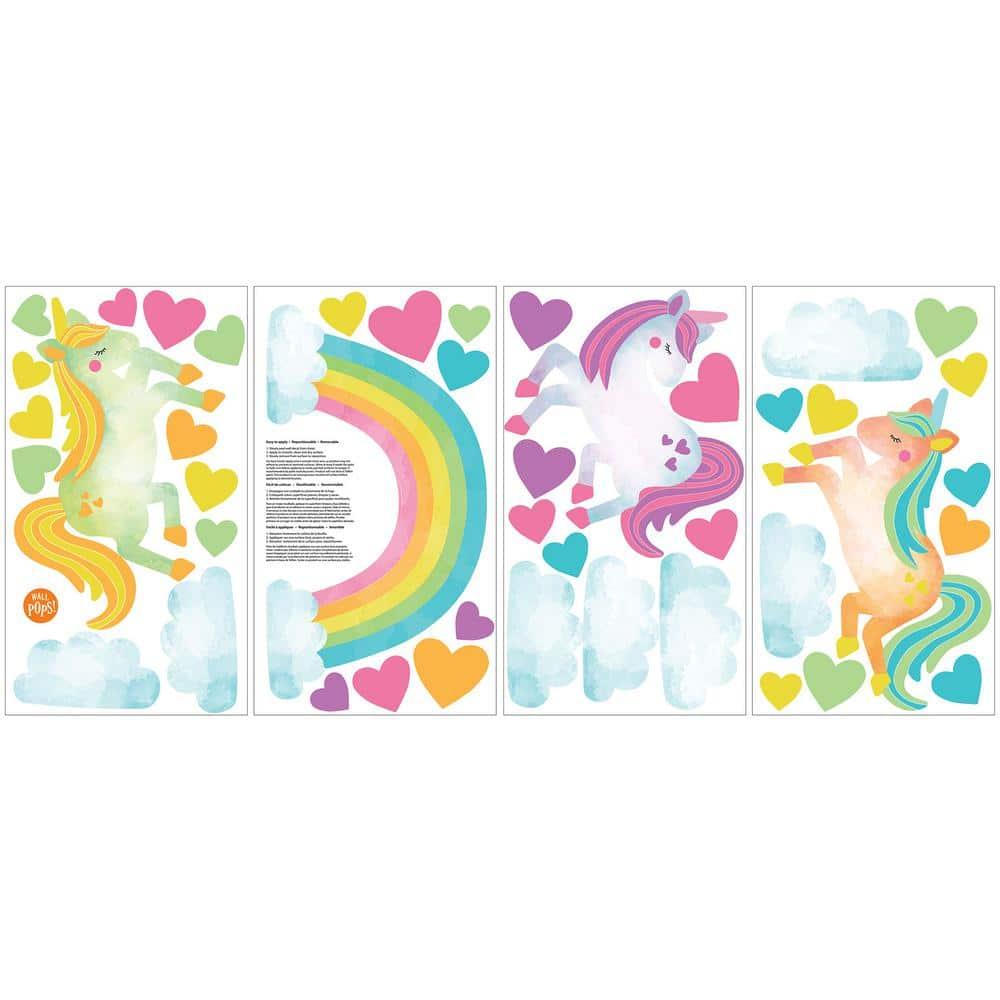 WallPops One Love Unicorns Wall Art Kit