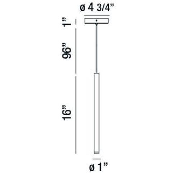 Eurofase Lighting - Navada - 3W 1 LED Small Pendant - 1 Inches Wide by 16 Inches