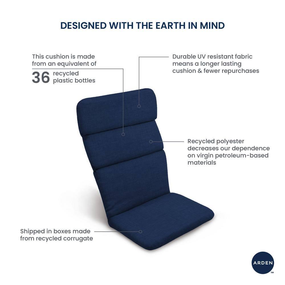 ARDEN Outdoor Rocking Chair or Adirondack Cushion, 20 x 17, Water Repellent, Fade Resistant 17 x 20, Ruby Red Leala