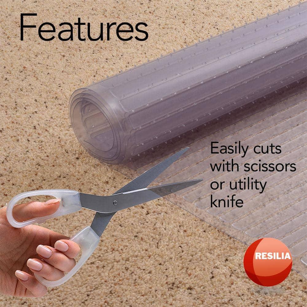 Resilia 27" x 6' Clear Vinyl Plastic Deep-Pile Floor Runner/Protector