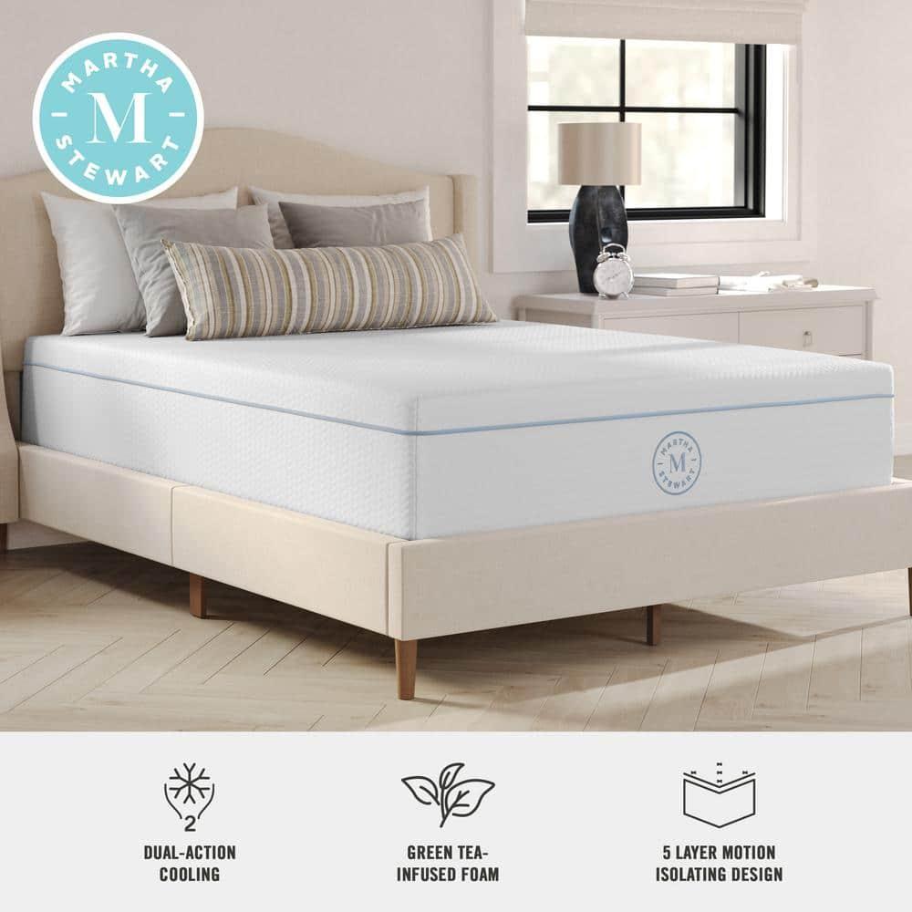 Martha Stewart Martha Stewart SleepComplete Medium Support Dual-Action Green Tea Cooling Memory Foam Mattress