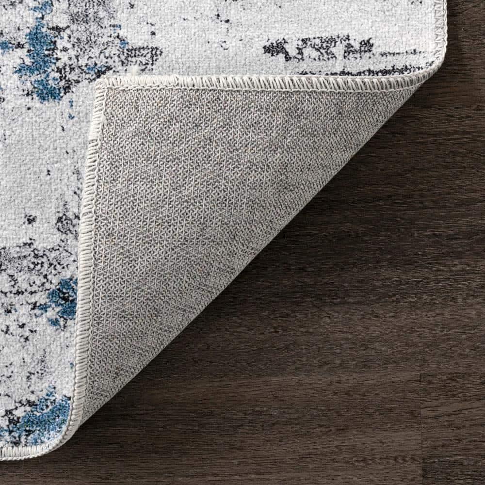 Nuloom Dali Abstract Pet Friendly Machine Washable Area Rug, 3' x 5', Blue Grey