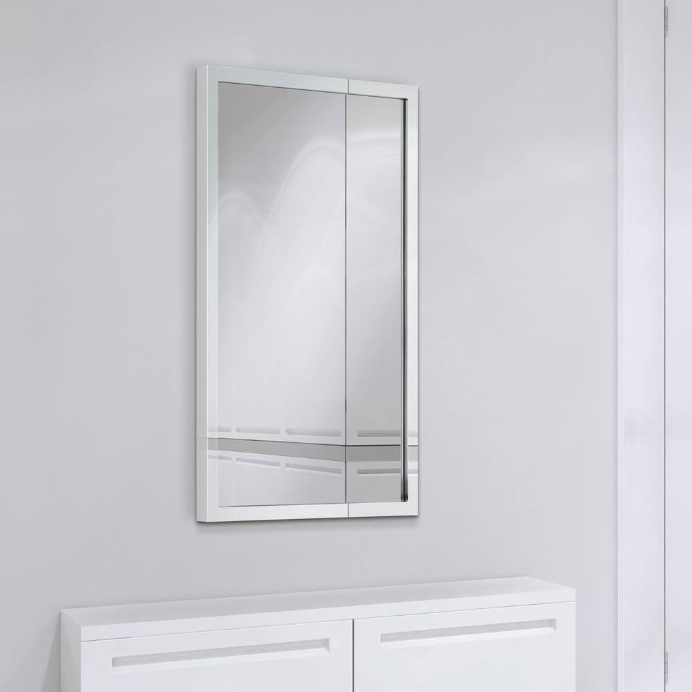 Empire Art Direct Contempo Stainless Steel Gold Wall Mirror Plished Silver 20" x 30" Silver