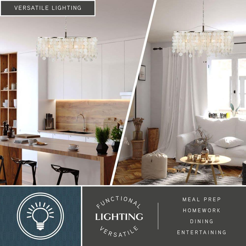 Vaxcel Elsa 5 - Light Pendant in  Satin Nickel