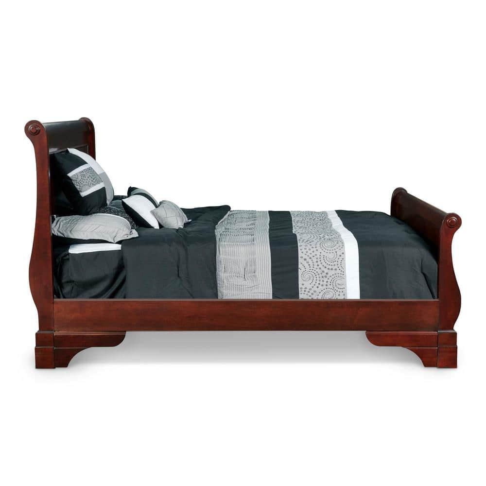 New Classic Furniture Versailles King Wood Standard Beds, Cherry