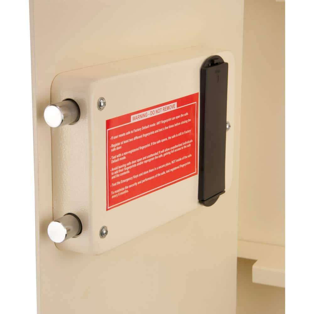 Barska 0.82 CUBIC FT LEFT OPEN BEIGE  BIOMETRIC WALL SAFE
