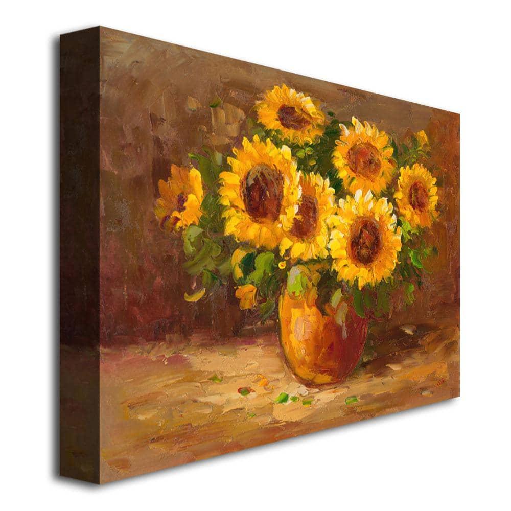 'Sunflowers Still Life' Canvas Art - 24x32