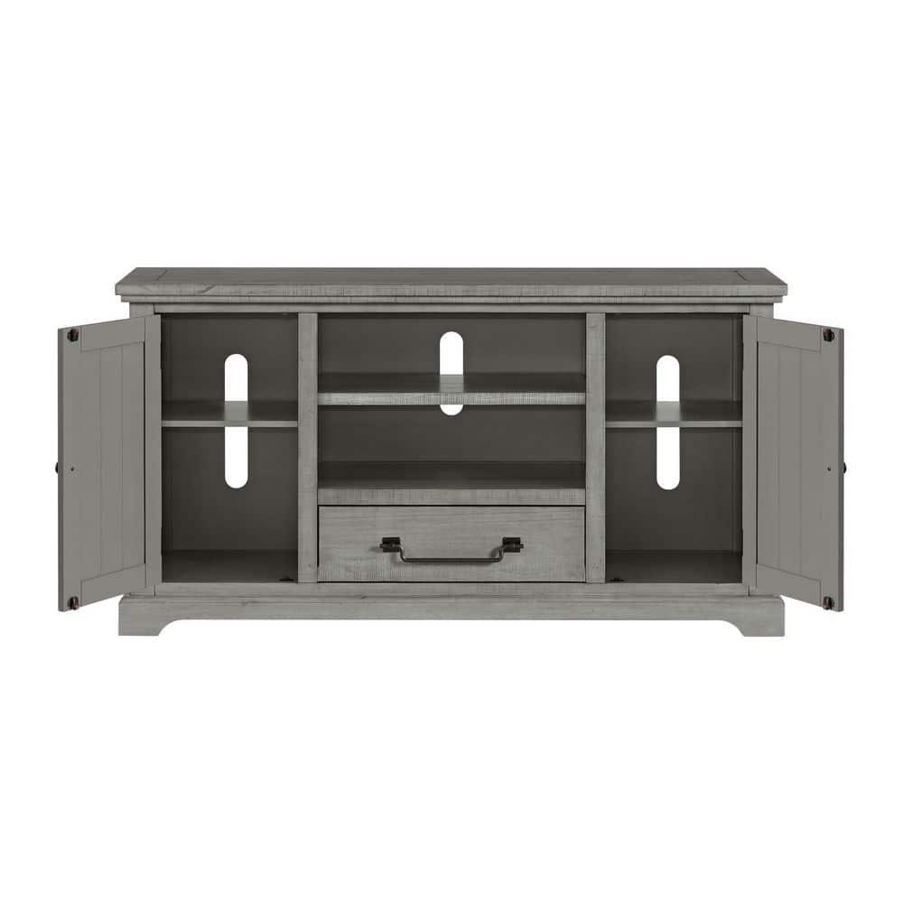 Martin Svensson Home Beach House Solid Wood TV Stand for TVs up to 70", Dove Grey