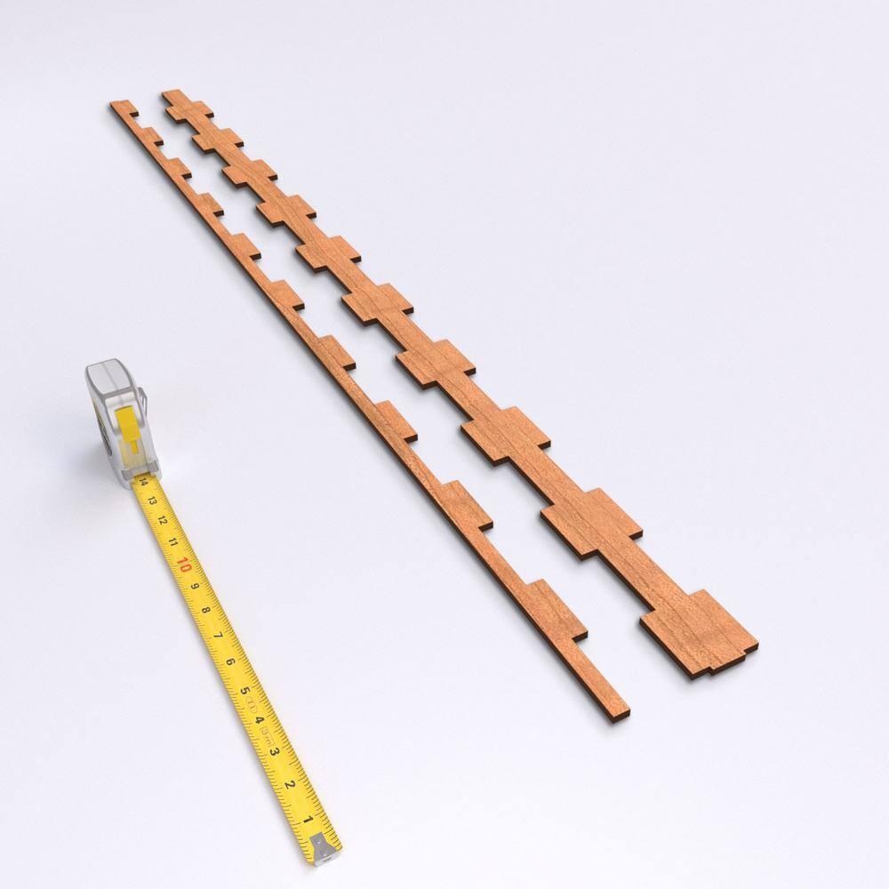 Ekena Millwork Midland Adjustable Wood Decorative Slat Wall Panel Kit