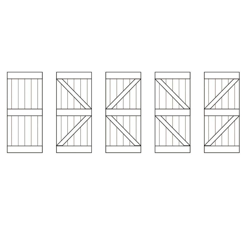 IsLife K Style Solid Wood Sliding Barn Door Without Hardware Kit (Door Slab Only) - Assembly Needed