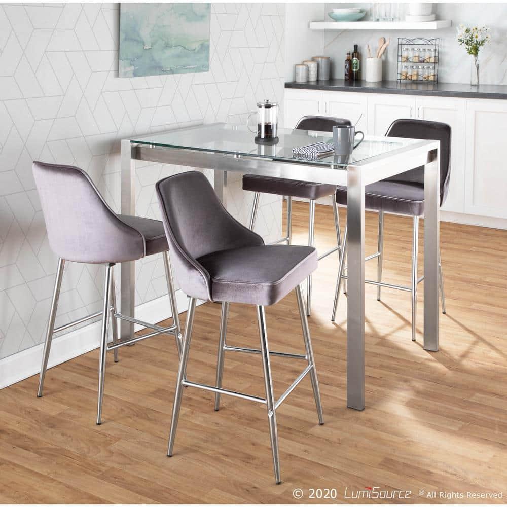 Wenty Upholstered Counter Stool with Metal Frame (Set of 2)