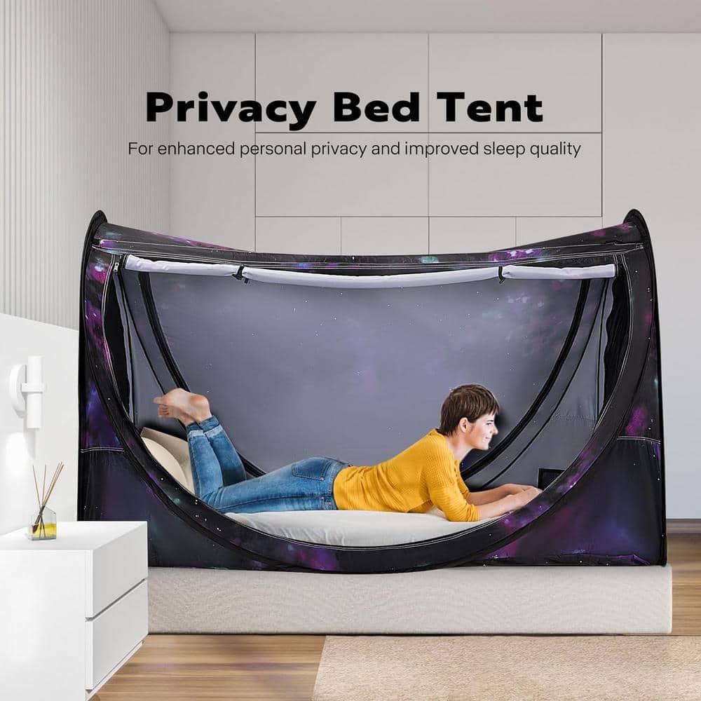 Polyester Pop-Up Privacy Bed Canopy Twin Size