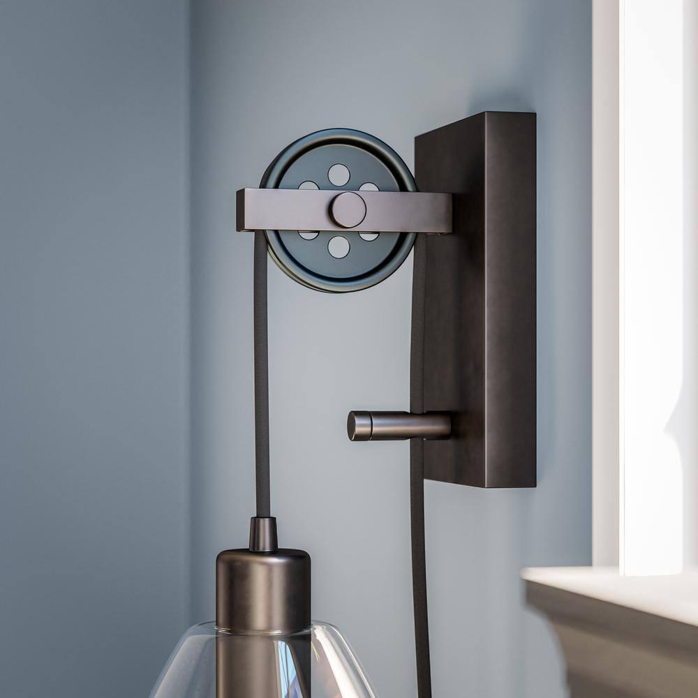 Edis 6 in. Bronze 1-Light Wall Sconce