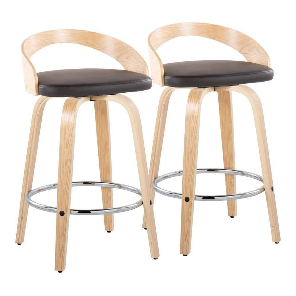 Grotto Swivel Upholstered Counter Stool