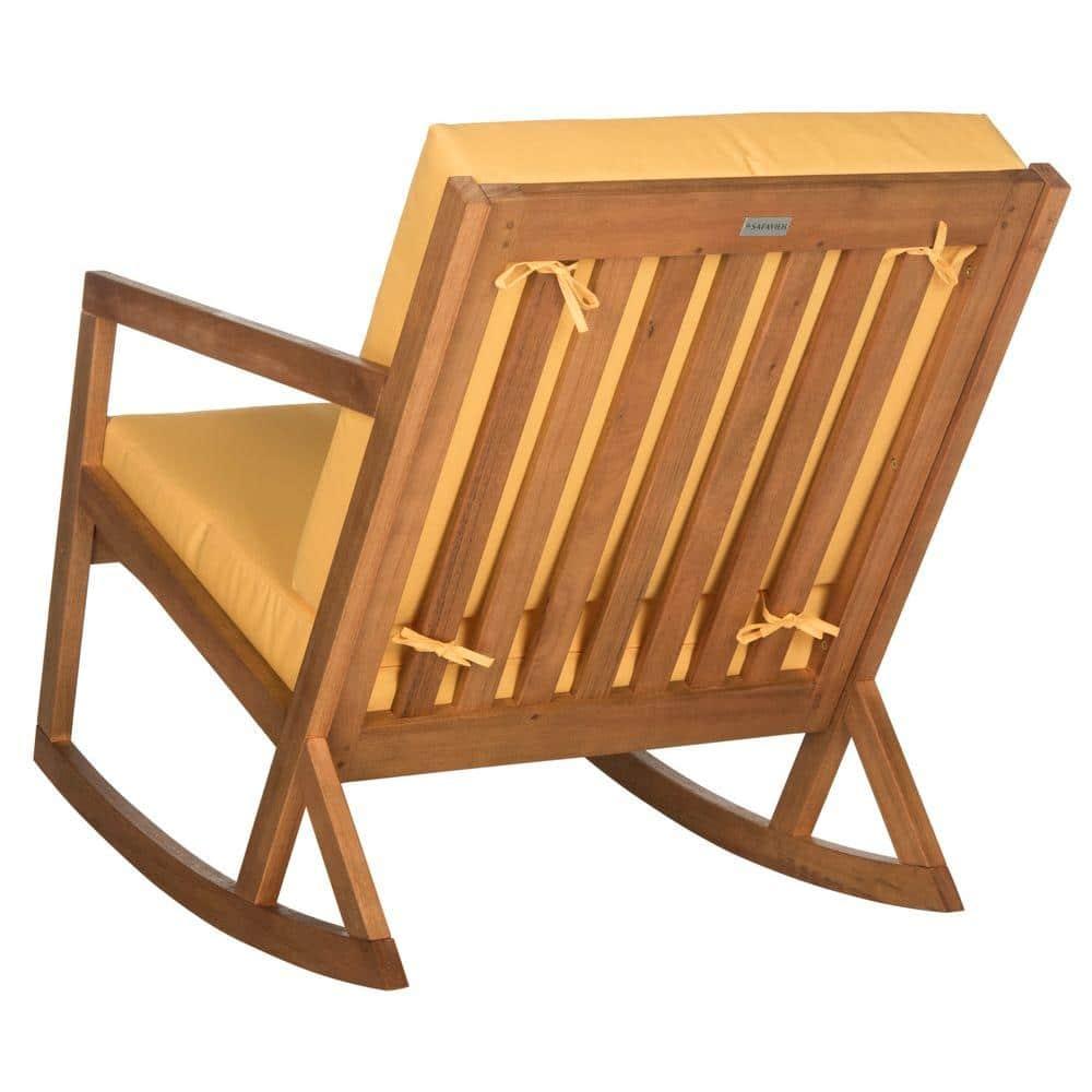 Vernon Rocking Chair Indoor/Outdoor - PAT7013 - Natural/Yellow - Safavieh