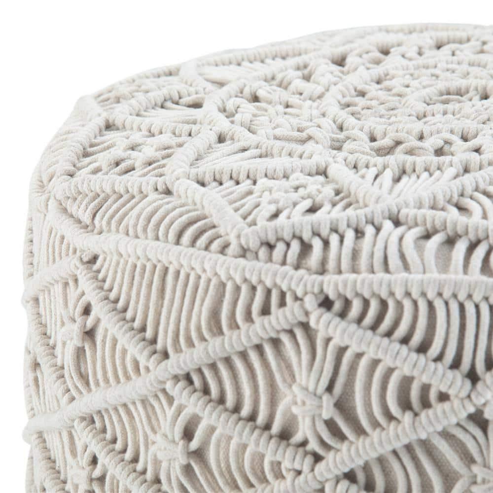 Simpli Home Coates Upholstered Pouf