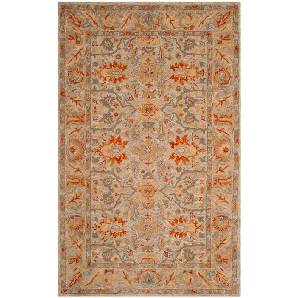Antiquity AT63 Hand Tufted Area Rug - Beige/Multi - 6'x9' - Safavieh.