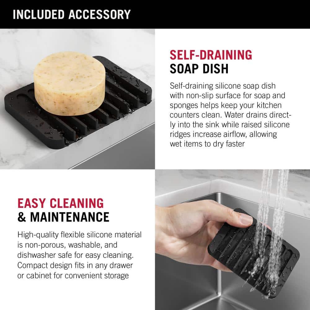 Delta Marca™ Drop-In Undermount Stainless Steel Single Bowl Kitchen Sink with Accessories
