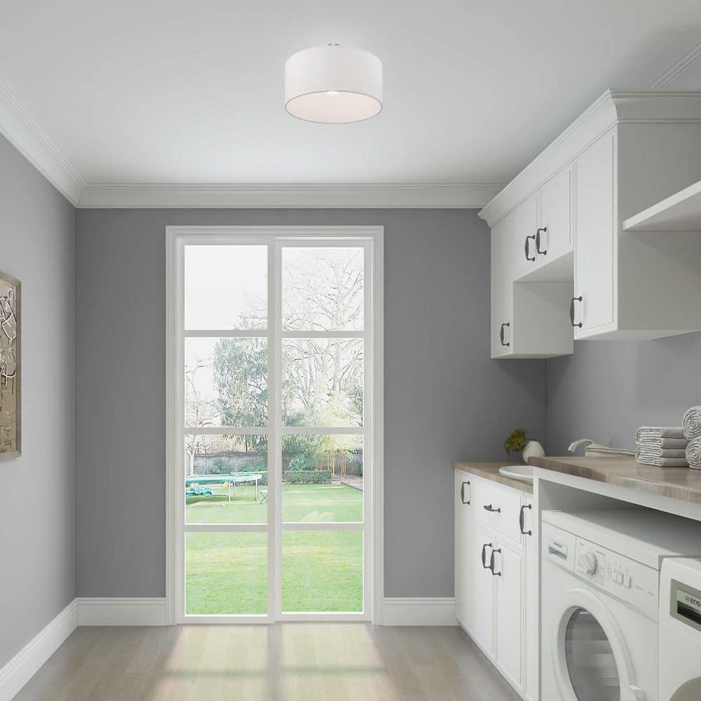 Livex Lighting Meridian 1 - Light Semi-Flush Mount in  Brushed Nickel