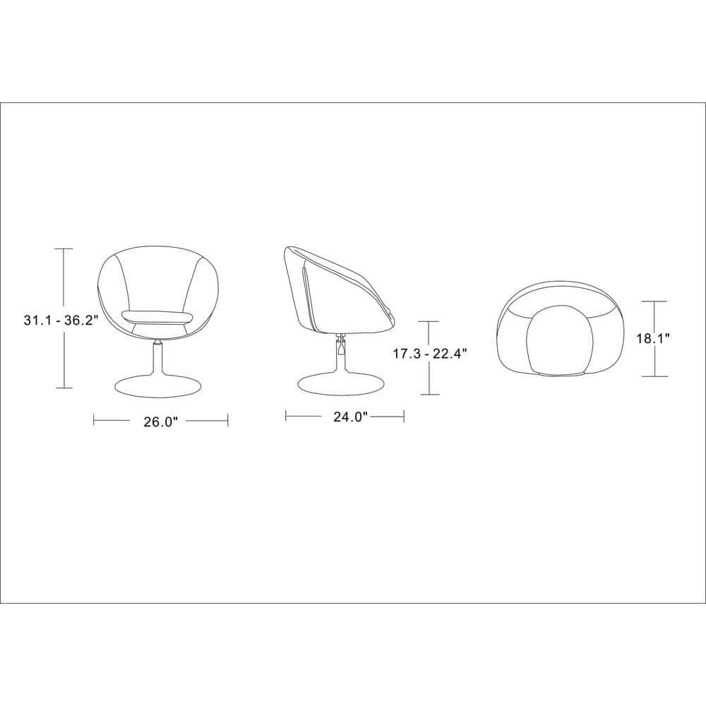 Sior Upholstered Swivel Barrel Chair