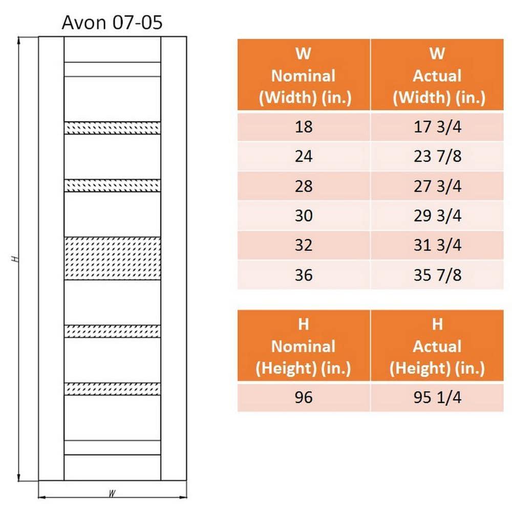 Belldinni Avon 07-05 Solid + Manufactured Wood Paneled French Doors