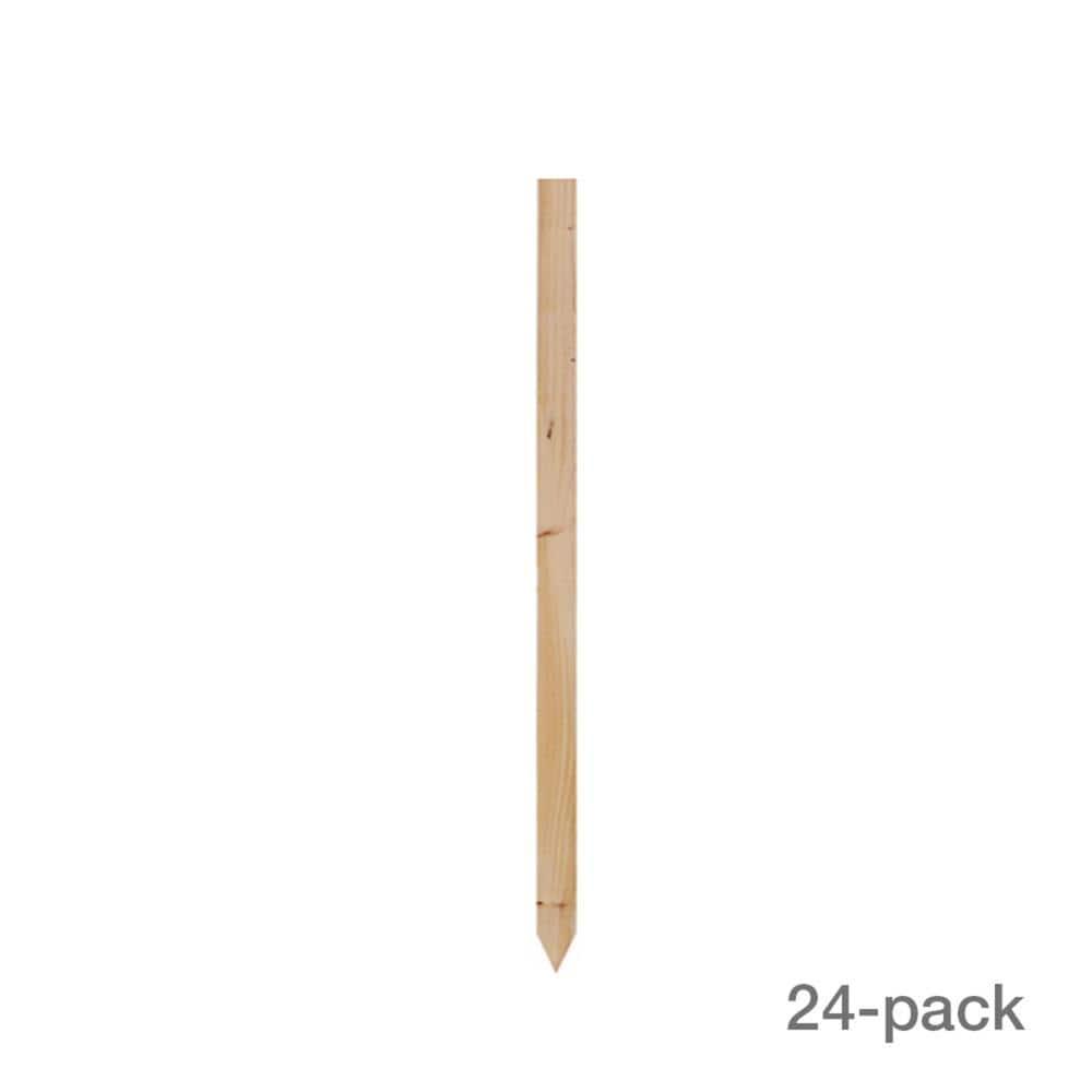 Outdoor Essentials 18 in. Wood Garden Grade Stakes, 24-Pack