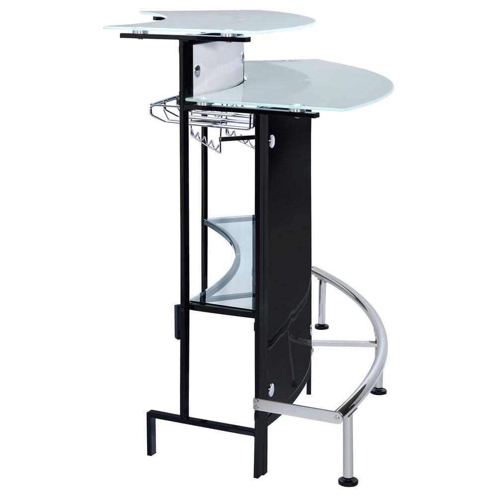 Coaster Company Contemporary Bar Table, Chrome/Black