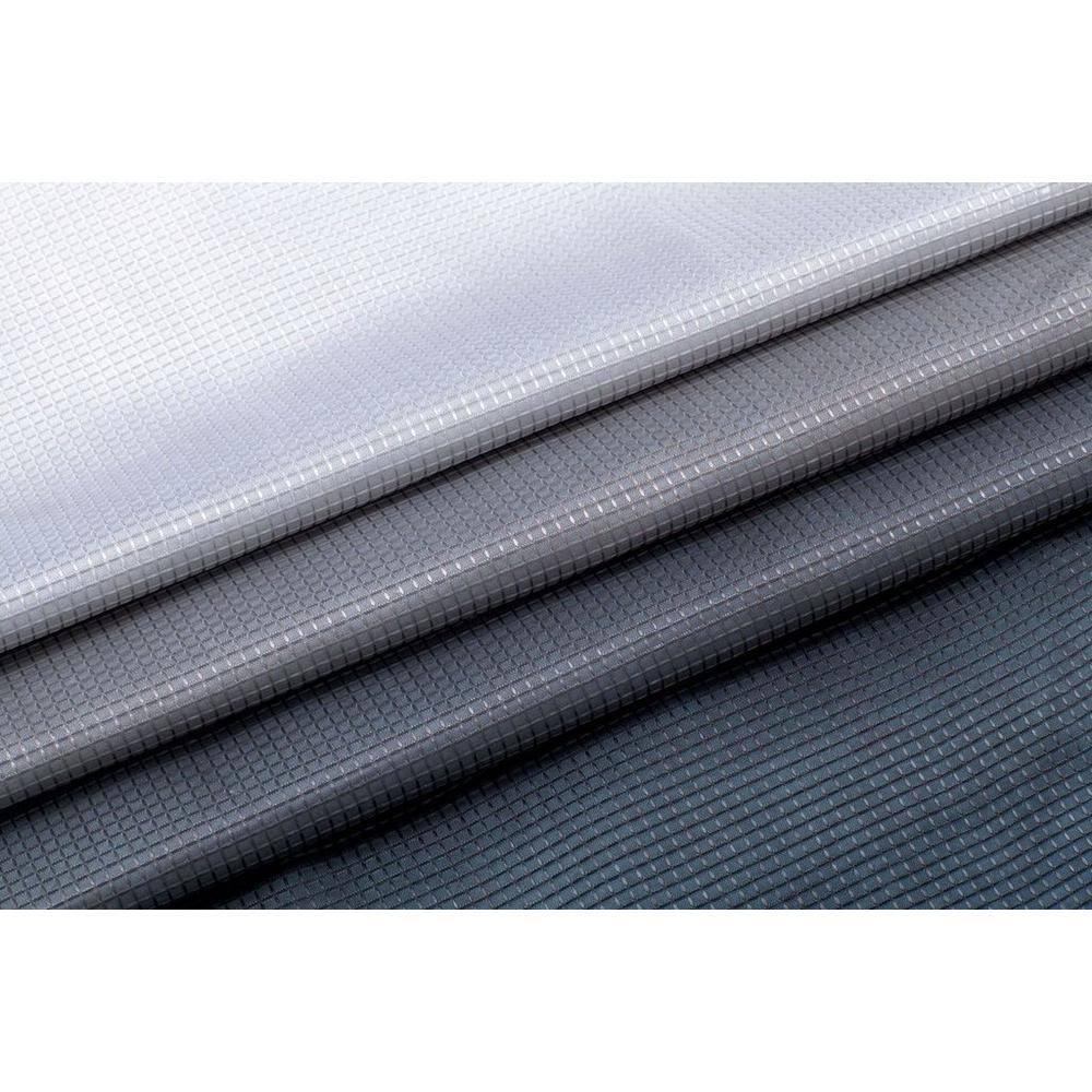 Dainty Home 3D Printed Ombre Textured Waffle Weave Shower Curtain - Black