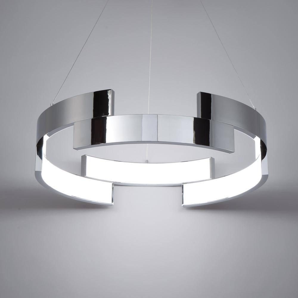 WAC Lighting Trap 38" LED 3000K Contemporary Aluminum Pendant in Chrome