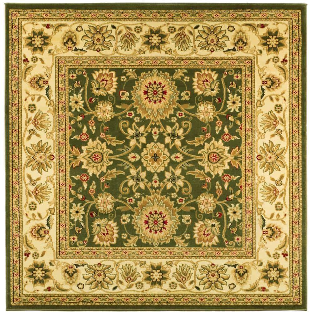 Lyndhurst LNH212 Power Loomed Area Rug - Sage/Ivory - 6'x6' - Safavieh