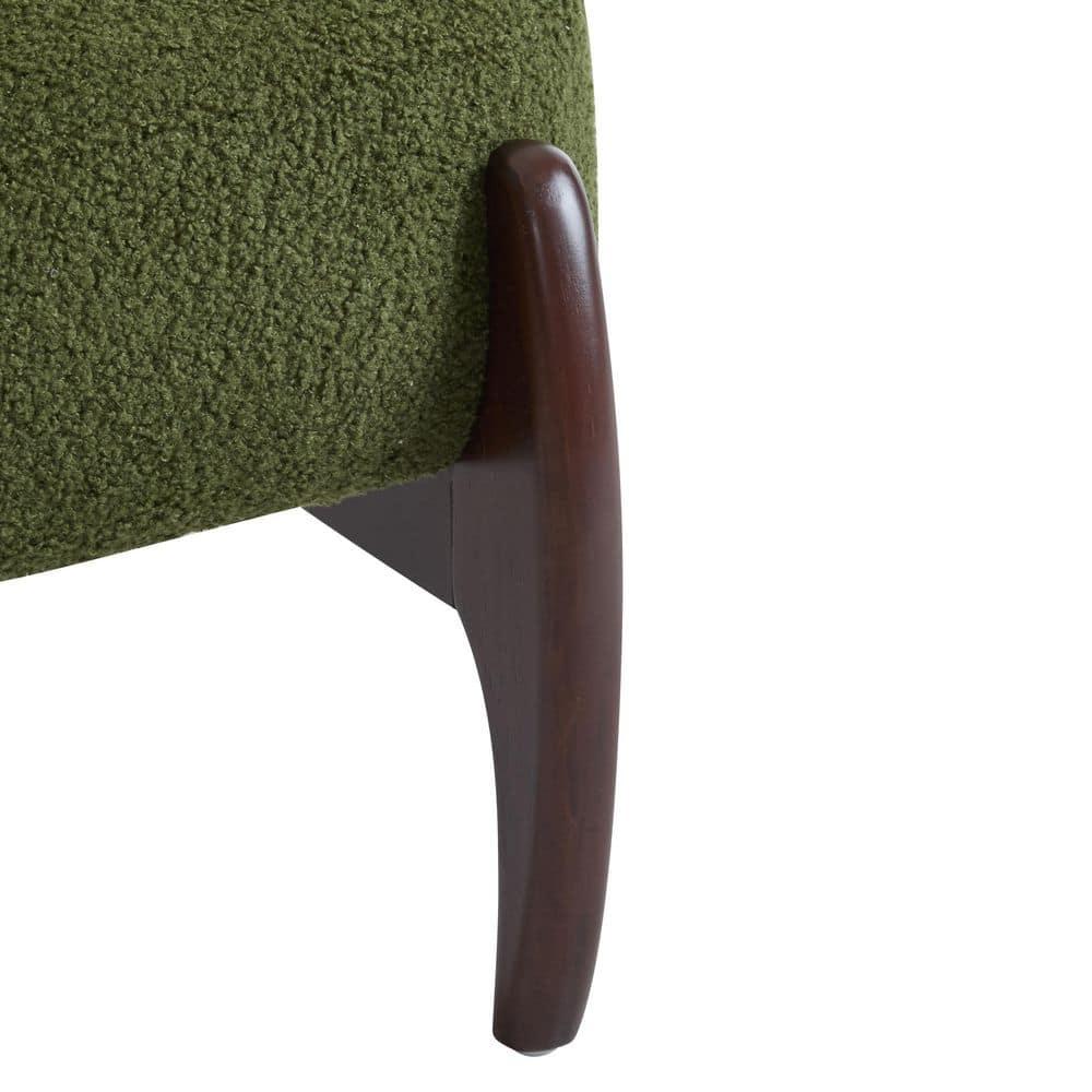 NFusion Kalel 25.5" Modern Boucle Accent Chair With Solid Wood Frame