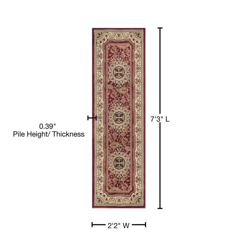 Concord Global 65202 2 ft. 2 in. x 7 ft. 3 in. Ankara Chateau - Red