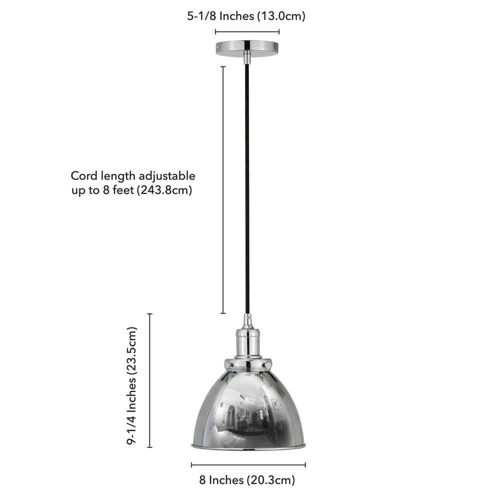 Evelyn&Zoe Modern Metal Pendant