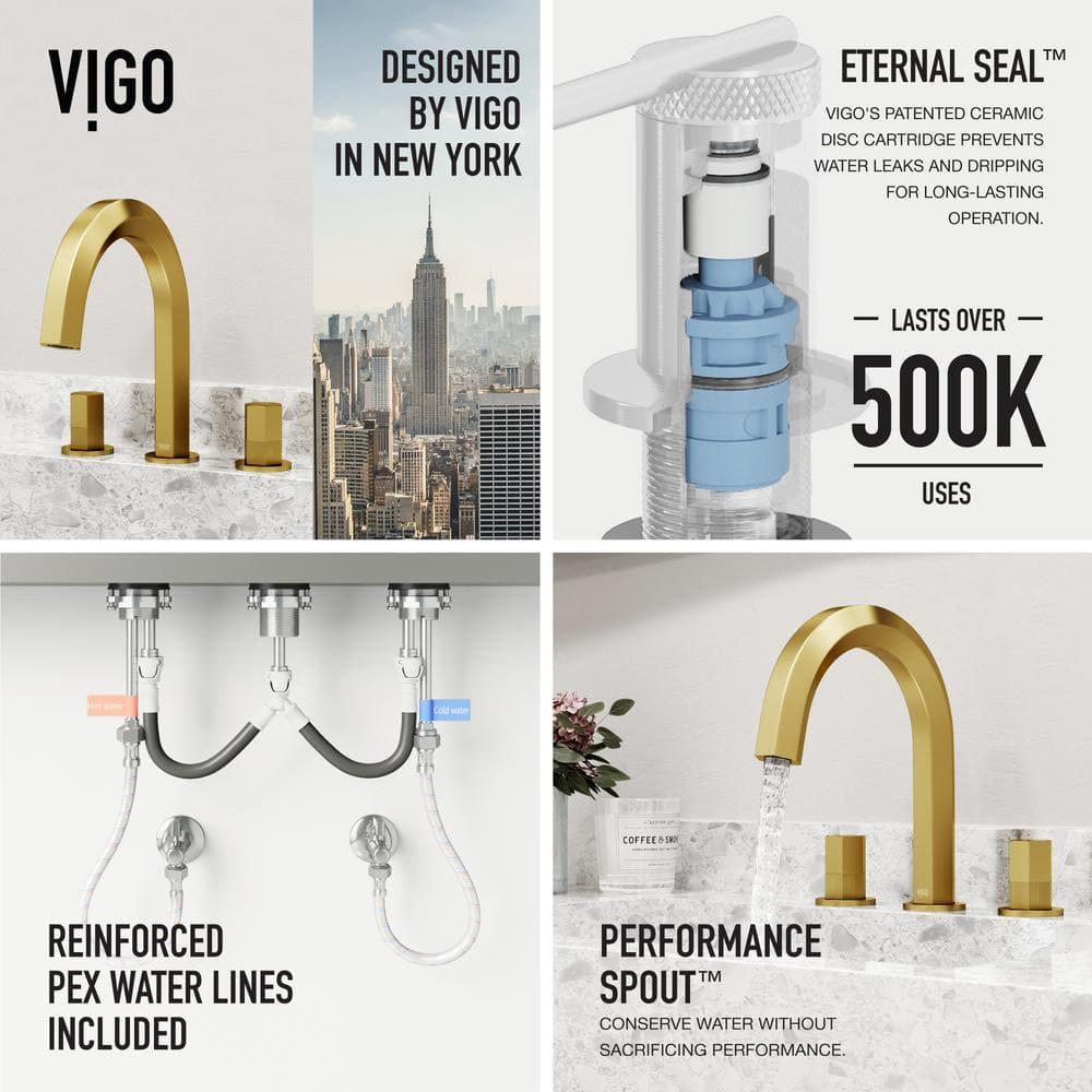 Hart 9" H Two Handle Widespread Bathroom Faucet