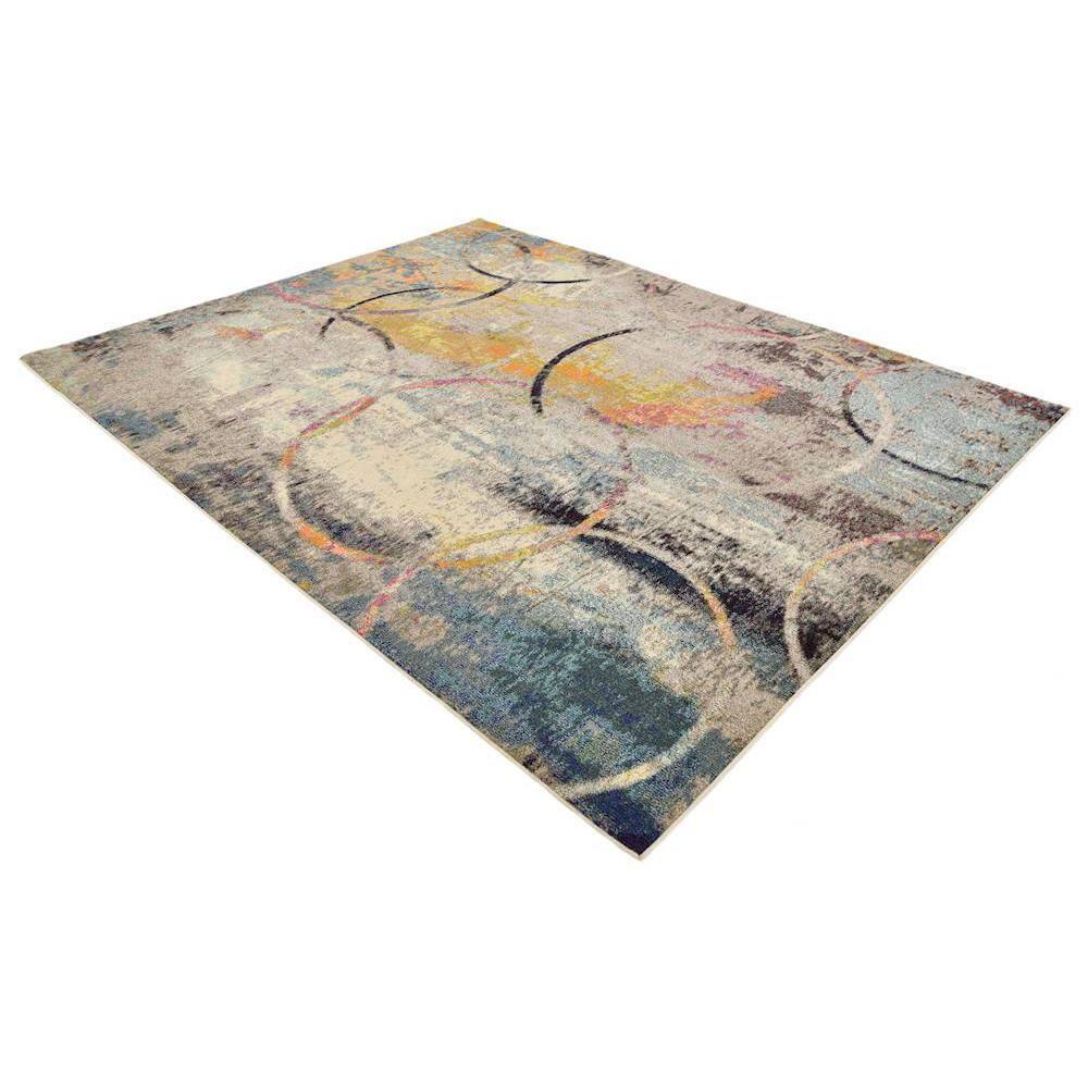 8' x 10' Vibrant Abstract Multi Synthetic Area Rug