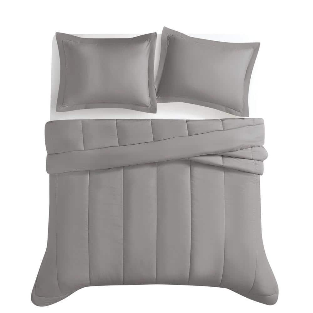 Brooklyn Loom Brooklyn Loom Oversized Cotton Percale King 3 Piece Comforter Set