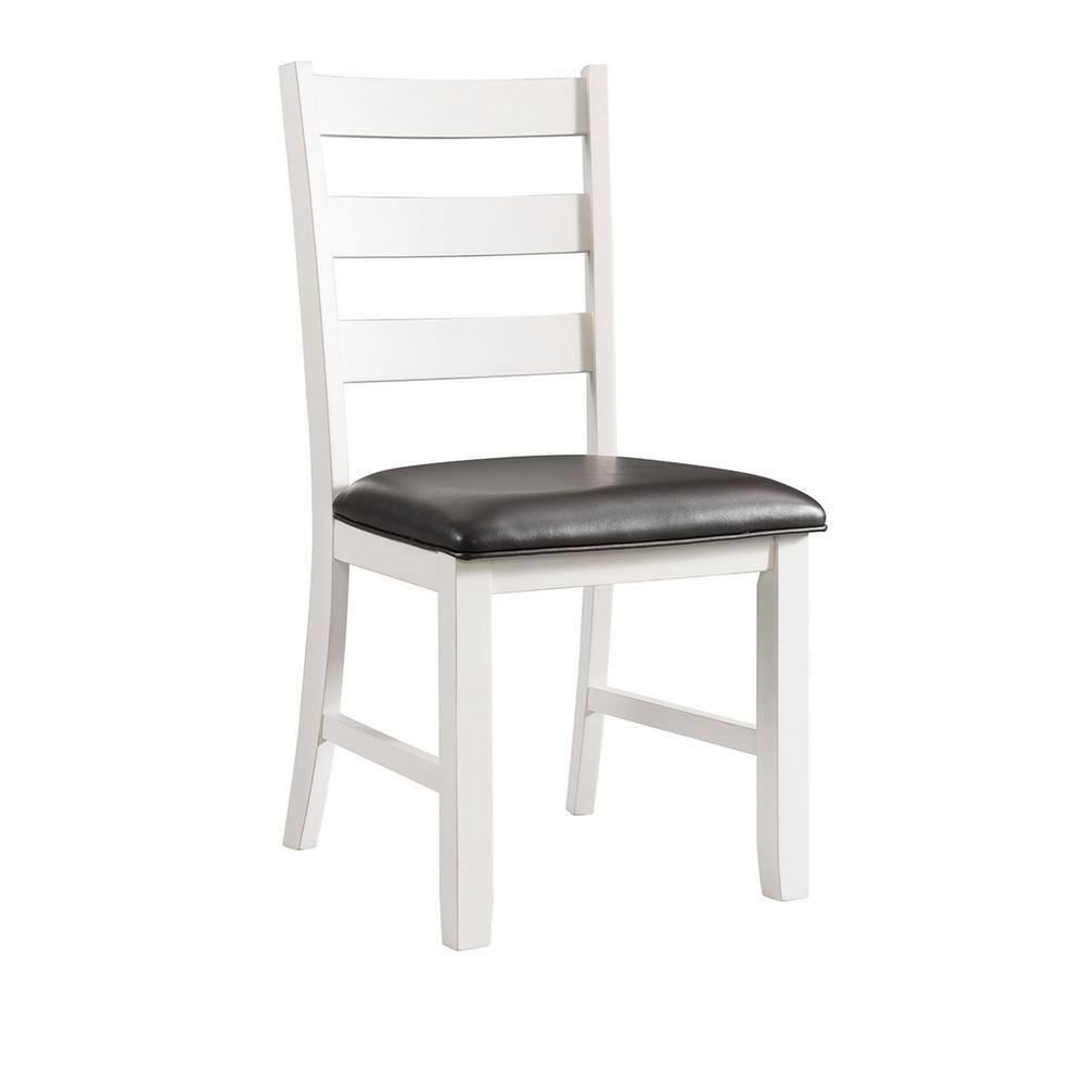 5pc Kona Dining Set Brown - Picket House Furnishings: Ladder Back Chairs, Wood Frame, Polyester Seat