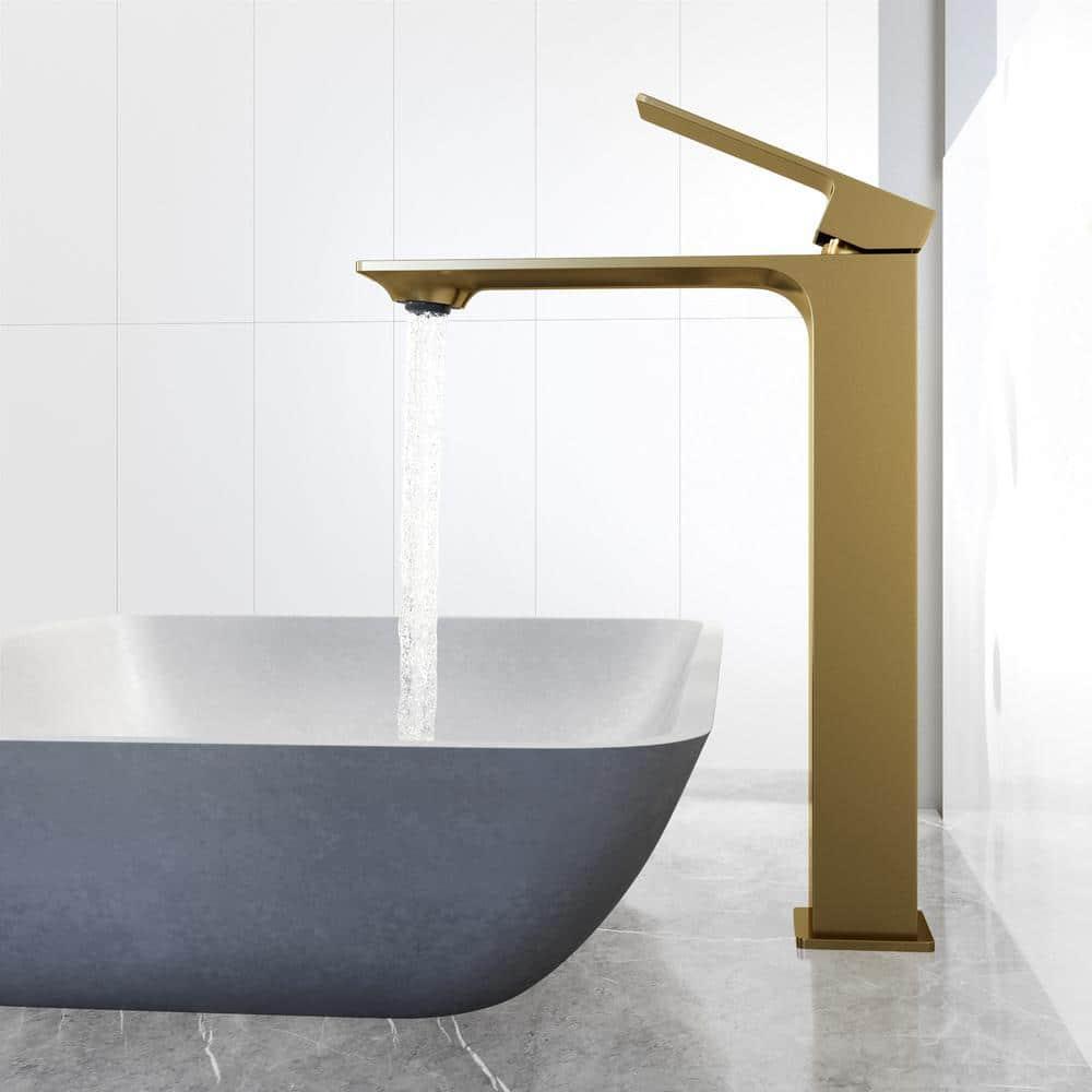 Dunn 11" H Single Handle Vessel Sink Bathroom Faucet