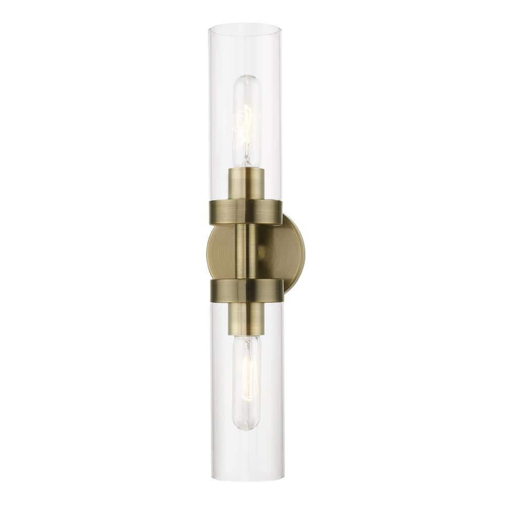 Livex Lighting Ludlow 2 - Light Vanity in  Antique Brass