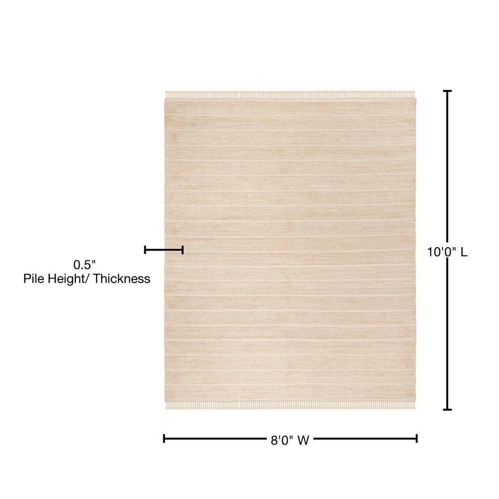 Natural Fiber NF550 Hand Woven Indoor Area Rug - Ivory/Ivory - 8'x10' - Safavieh.