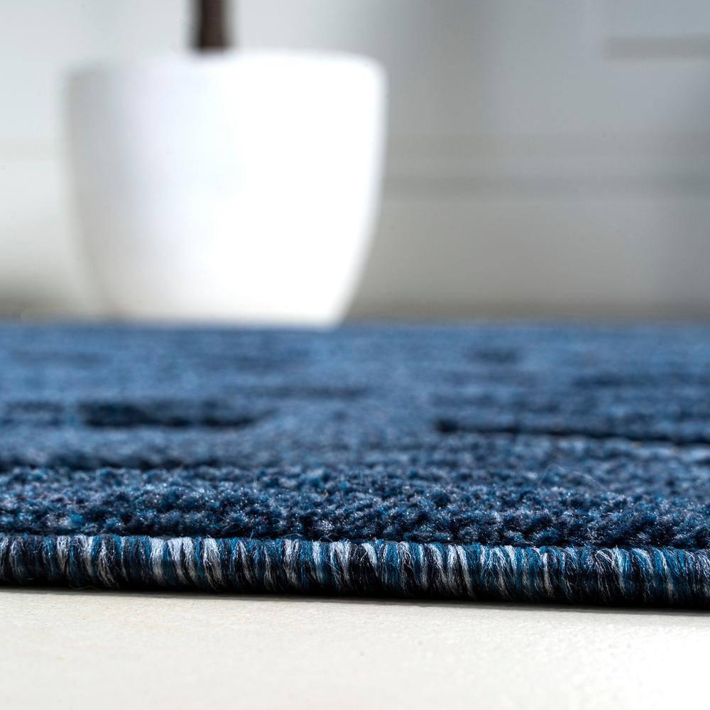 8'x10' Talaia Neutral Geometric Indoor/Outdoor Area Rug, Navy - JONATHAN Y