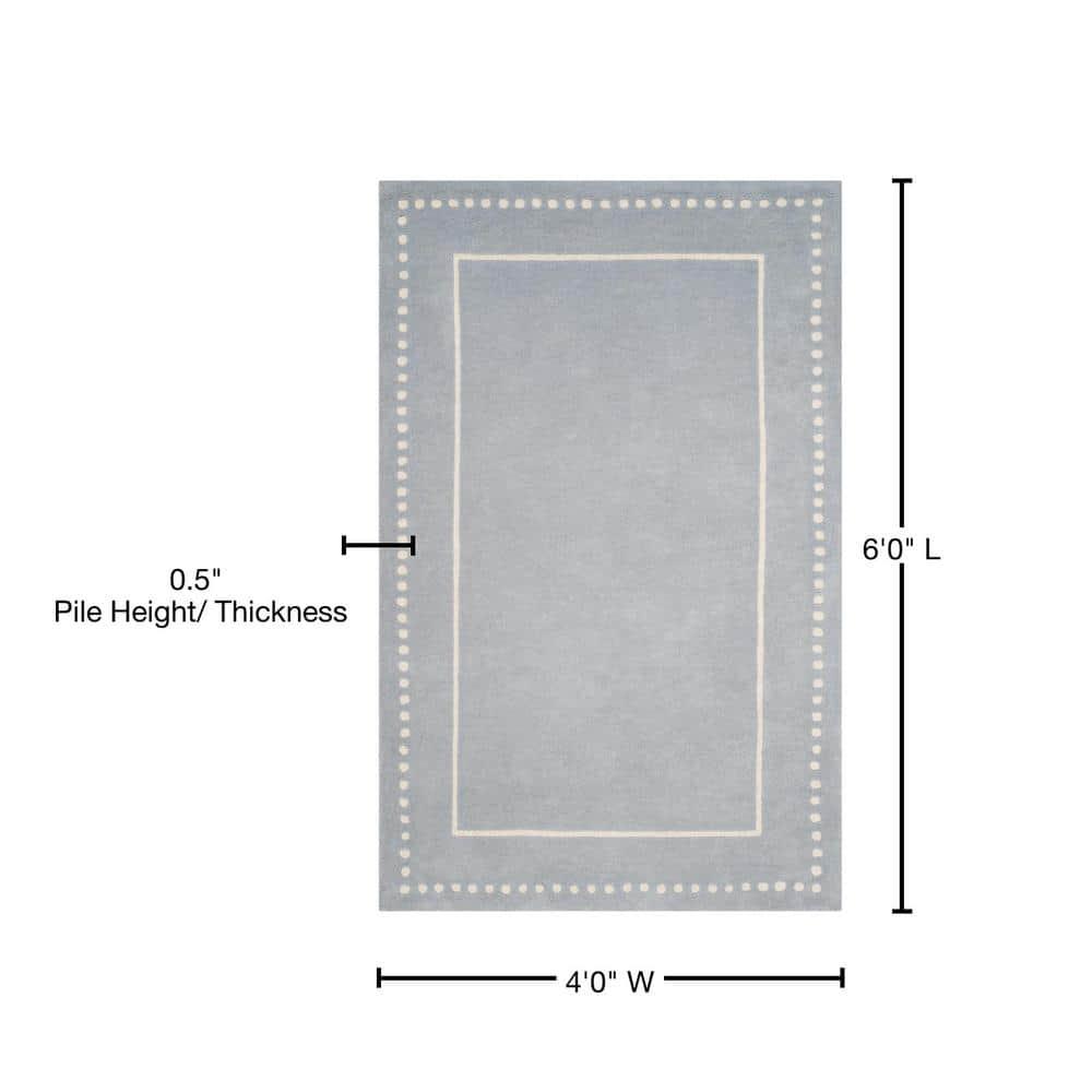 Bella BEL151 Hand Tufted Area Rug - Light Blue/Ivory - 4'x6' - Safavieh.