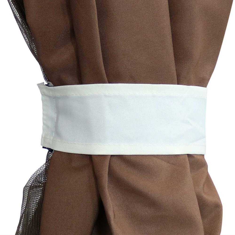 Sunnydaze Outdoor Rectangle Soft Top Patio Gazebo with Screens and Privacy Walls - 10' x 10' - Brown