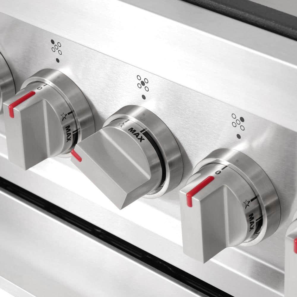 Cosmo Cosmo 36 in. Nebula Collection 3.8 cu. ft. Gas Range, 5 Burners, Rapid Convection Oven, Textured Grip Handle, Stainless Steel COS-965AGFC-202