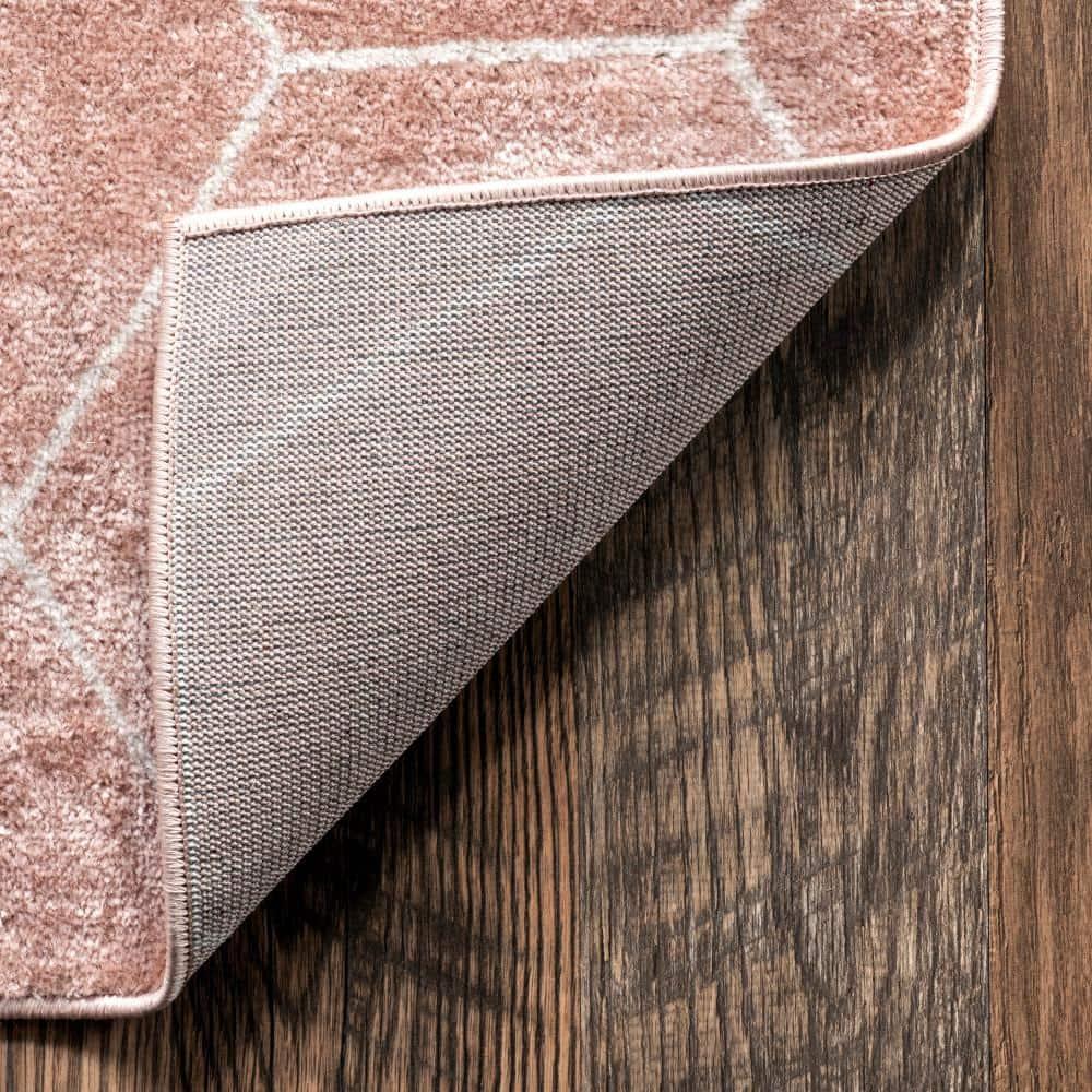 Nuloom Veronica Geometric 4x6 Indoor Area Rug for Living Room Bedroom Dining Room, Pink